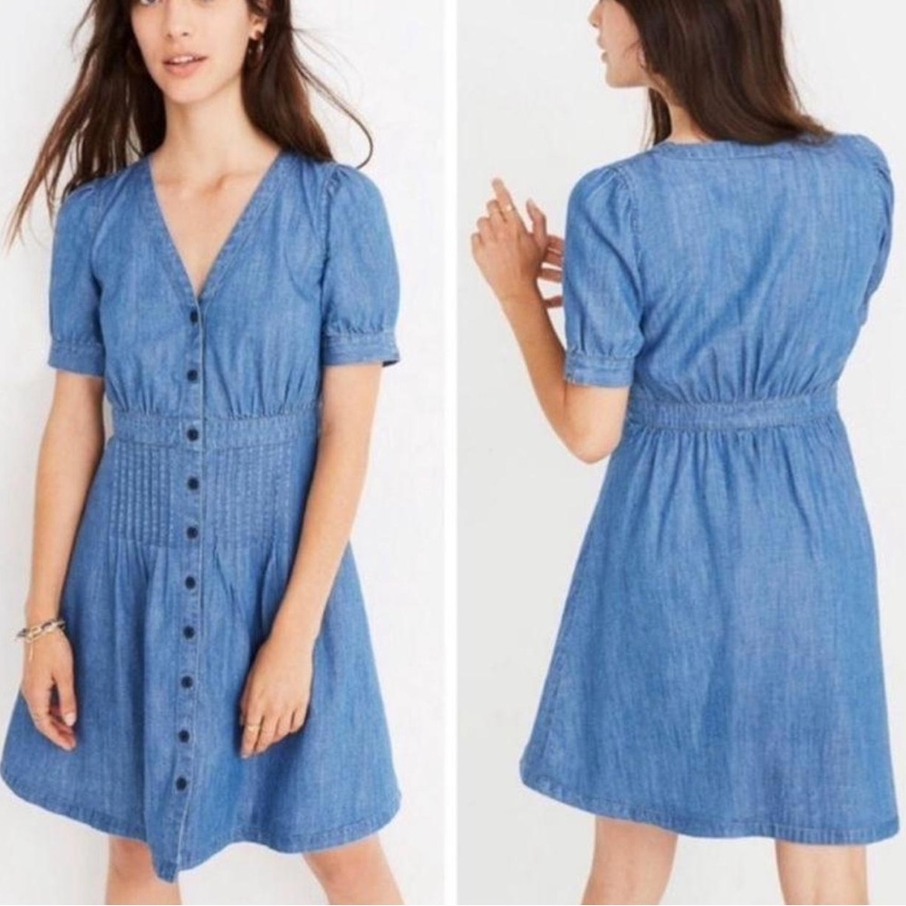 Madewell size medium denim button down, short sleeve dress